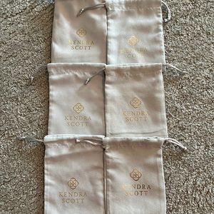 Set of 6 Kendra Scott jewelry dust bags